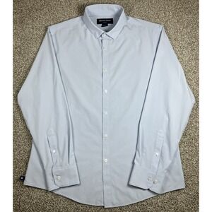 Mizzen + Main Leeward Trim No Tuck Blue Button Up Shirt Size Large